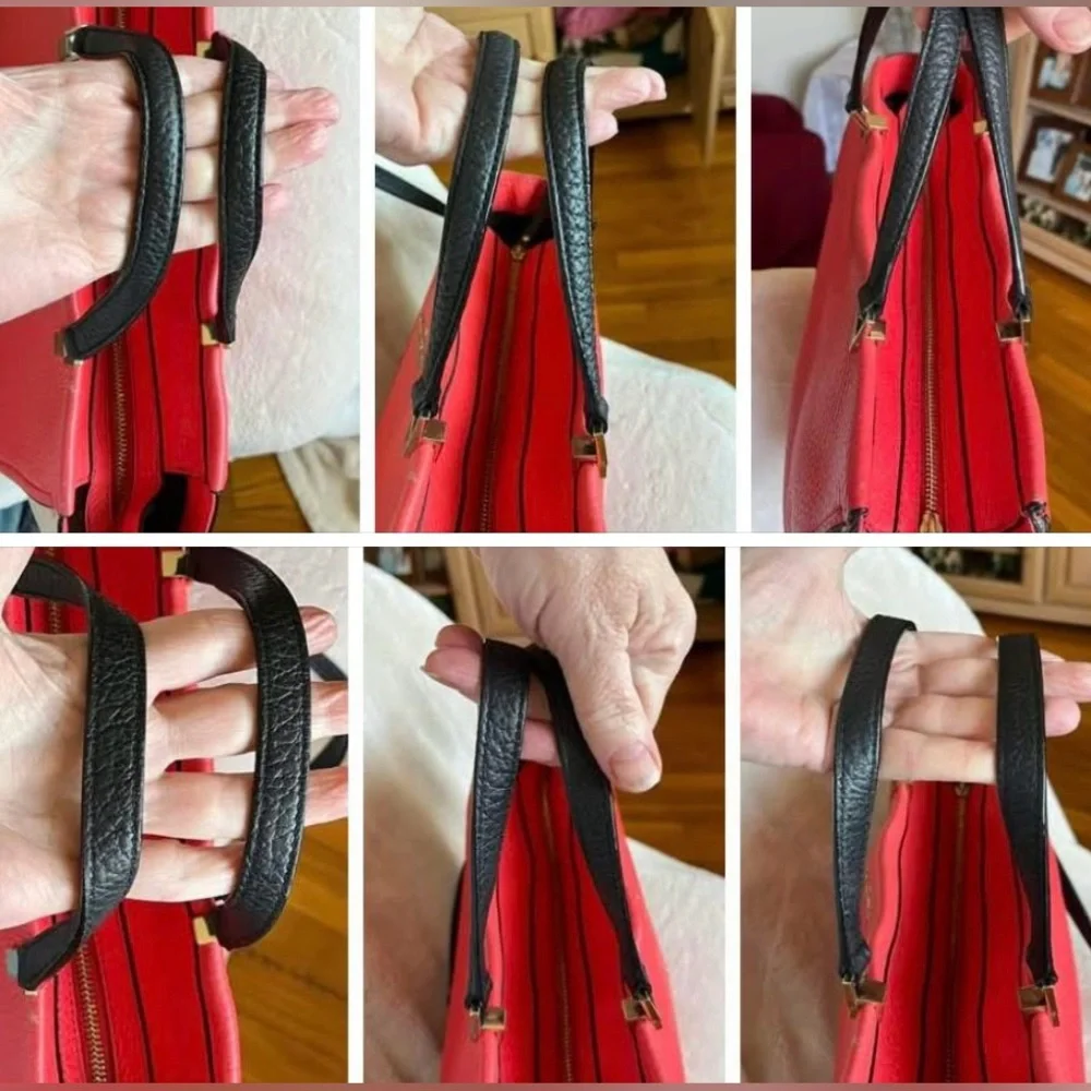 Kate spade Chelsea Hayden pebbled leather colorblock satchel with strap purse - Picture 12 of 17